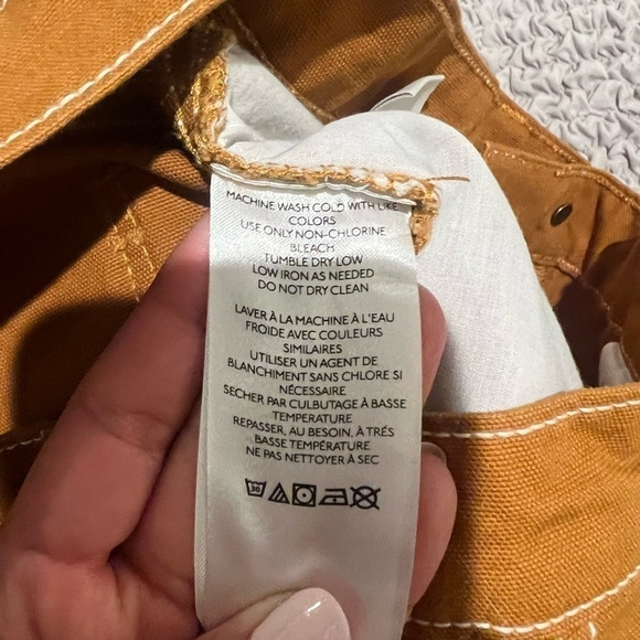 New BDG Canvas yellow Carpenter Pant size 26 y2k streetwear J - Picture 11 of 12